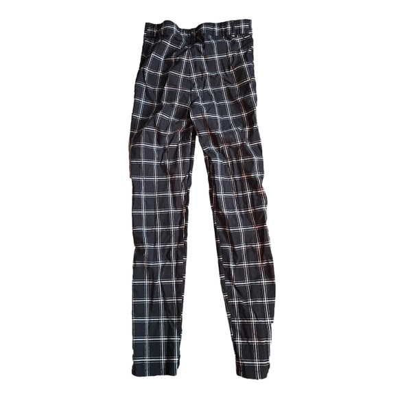 Garage black and white plaid skinny pants, size m - Picture 3 of 3